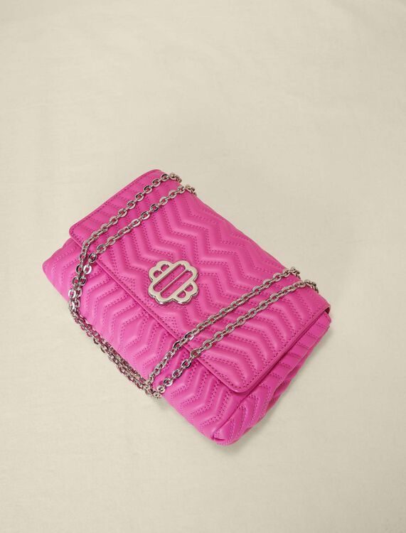 Leather bag with chain - Valentine-s-Day - MAJE
