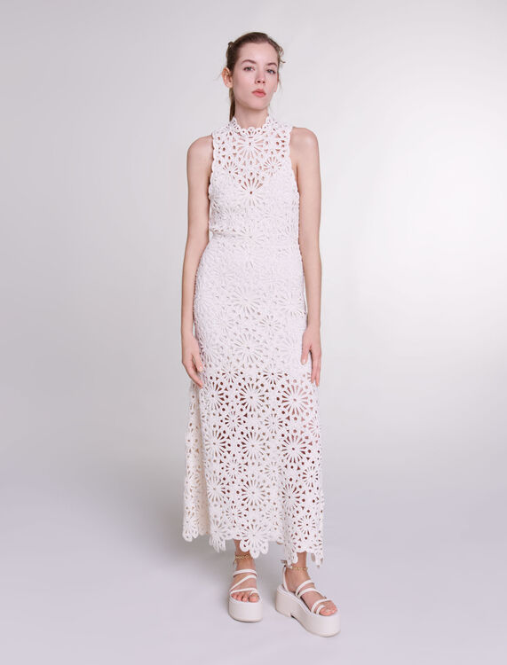 Beaded crochet maxi dress - Maxi dresses - MAJE