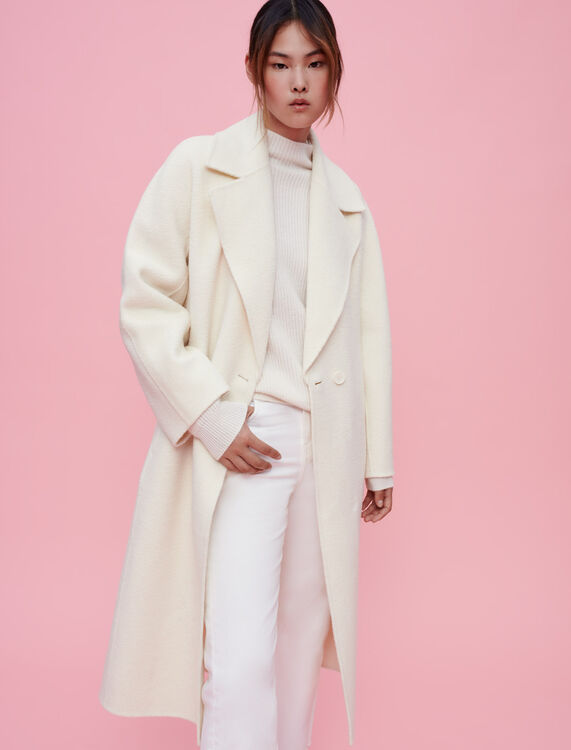 Textured double-faced coat - Long coats - MAJE