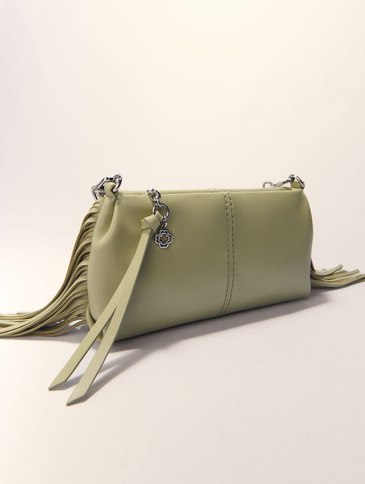 Miss M plain leather clutch bag