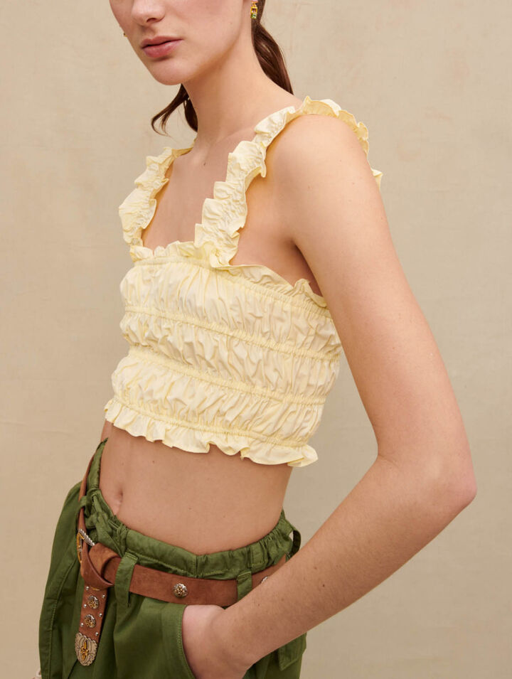 Ruffled crop top