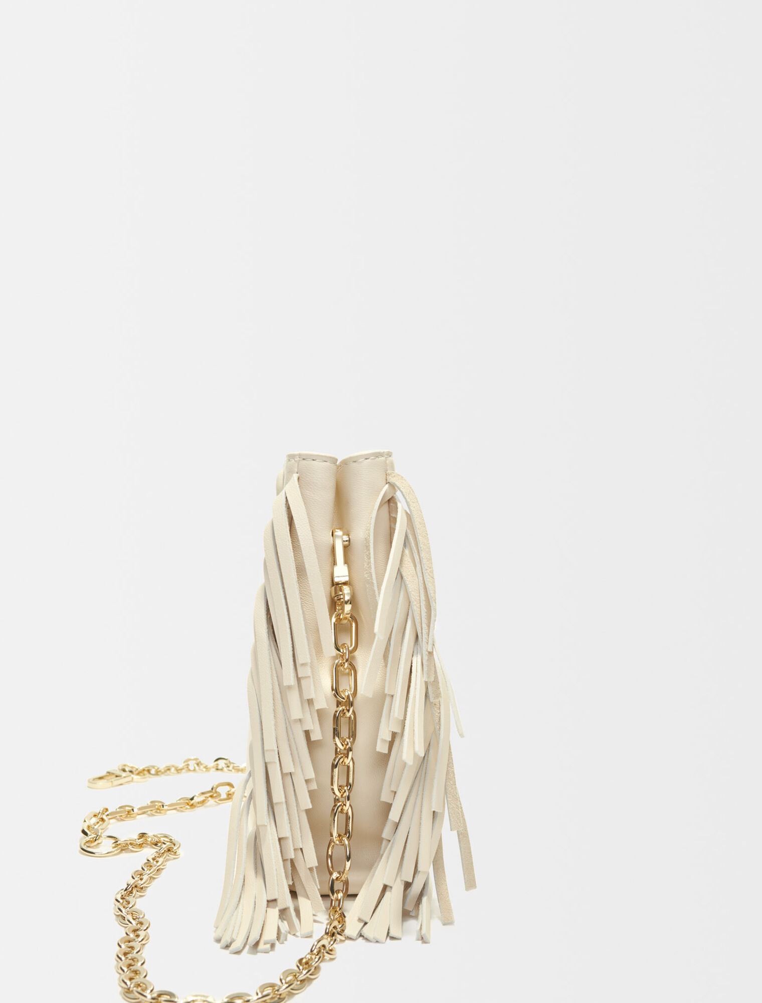 Leather bag with chain strap
