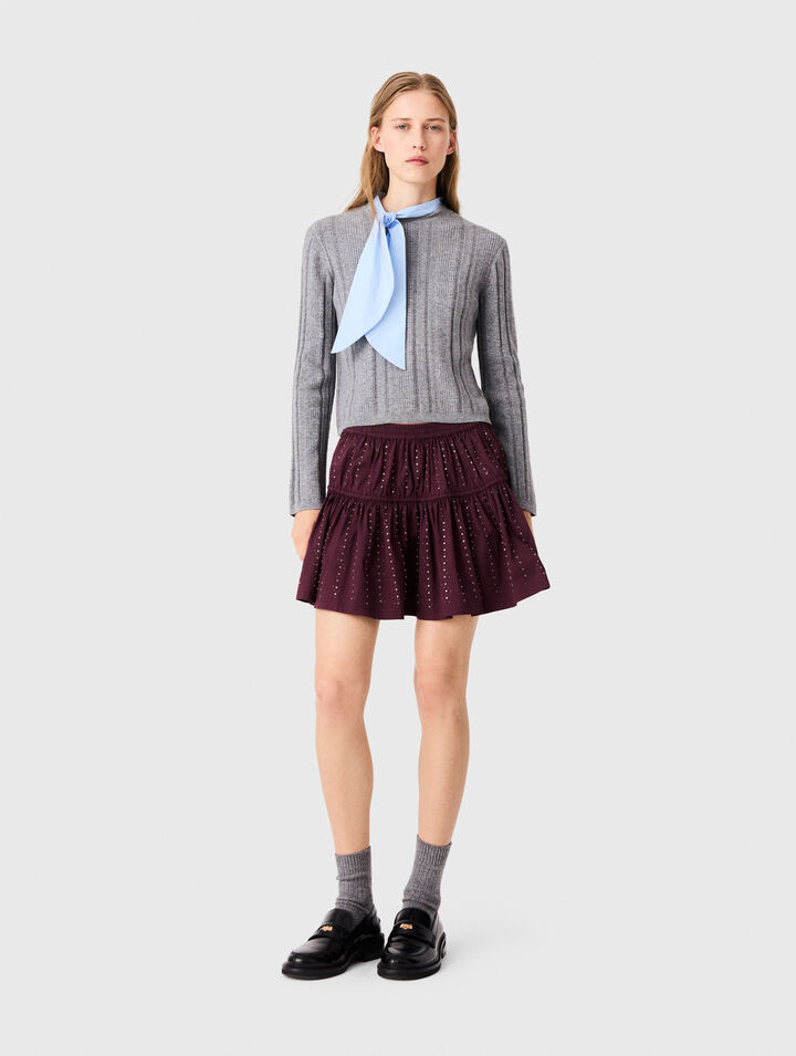 Removable poplin collar jumper