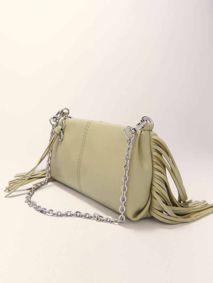 Miss M plain leather clutch bag