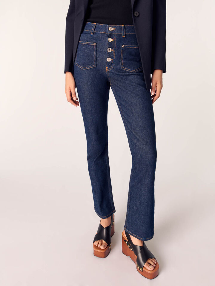 Denim jeans with pockets