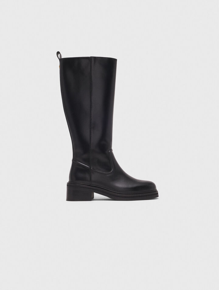 Leather boots