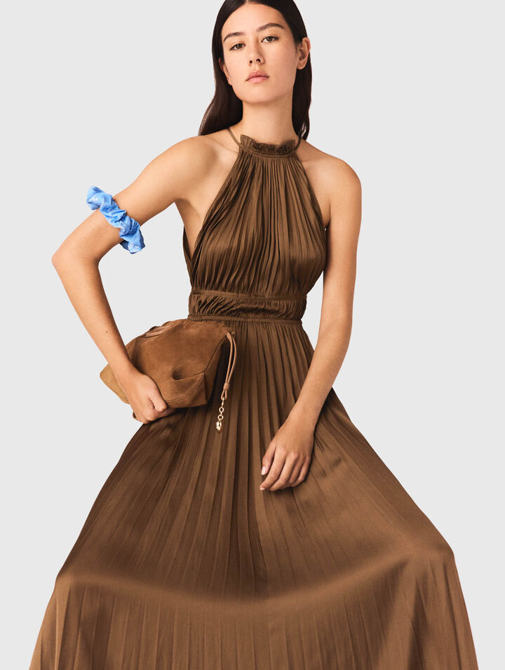 Pleated maxi dress
