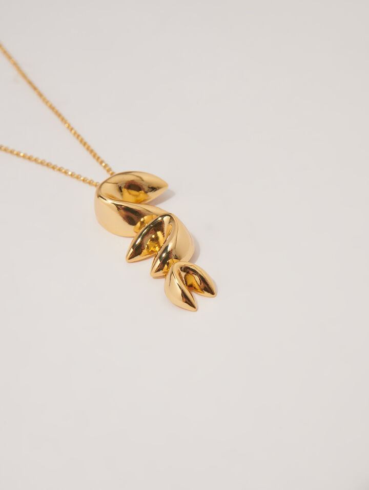 Long fortune cookie necklace