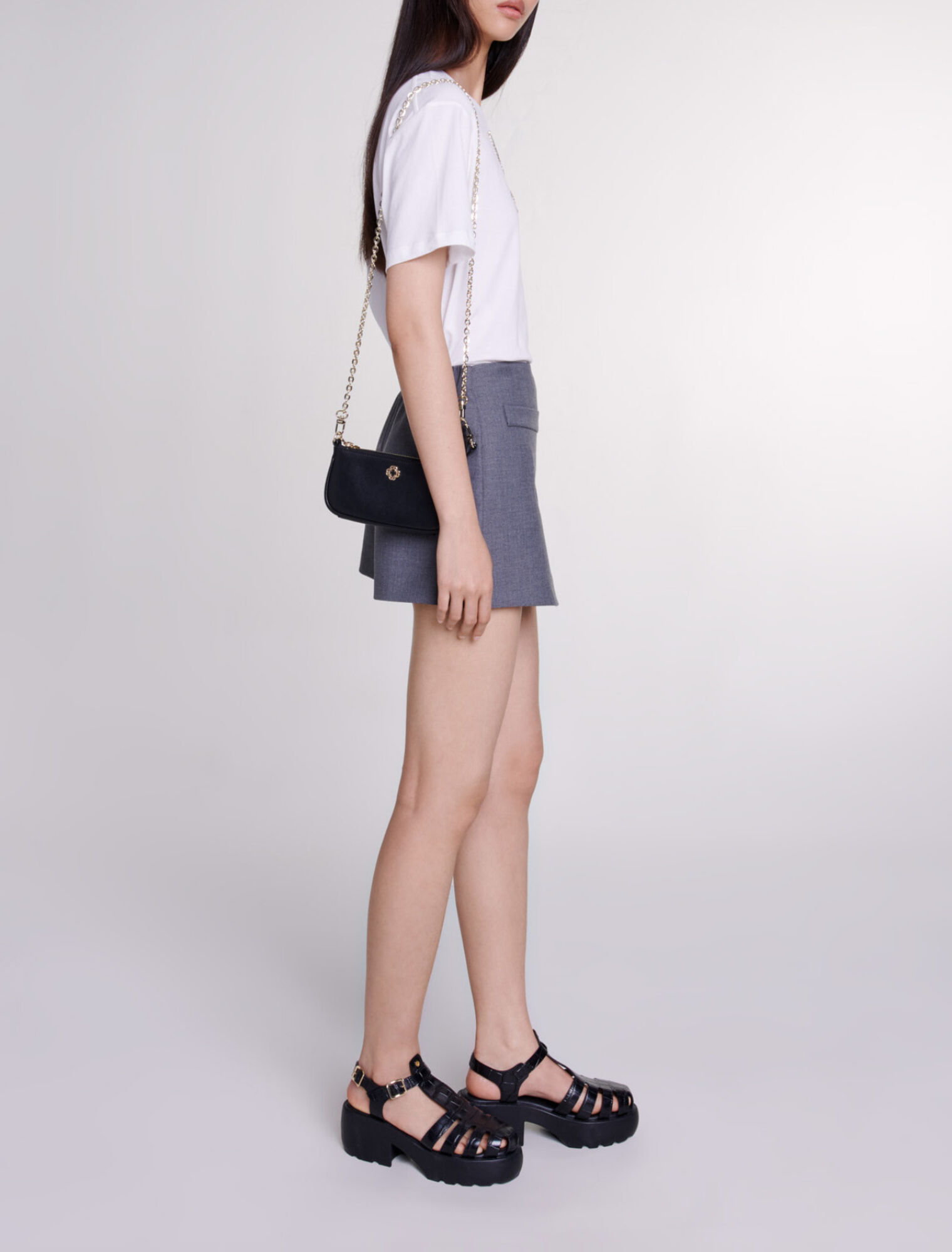 Short wraparound skirt