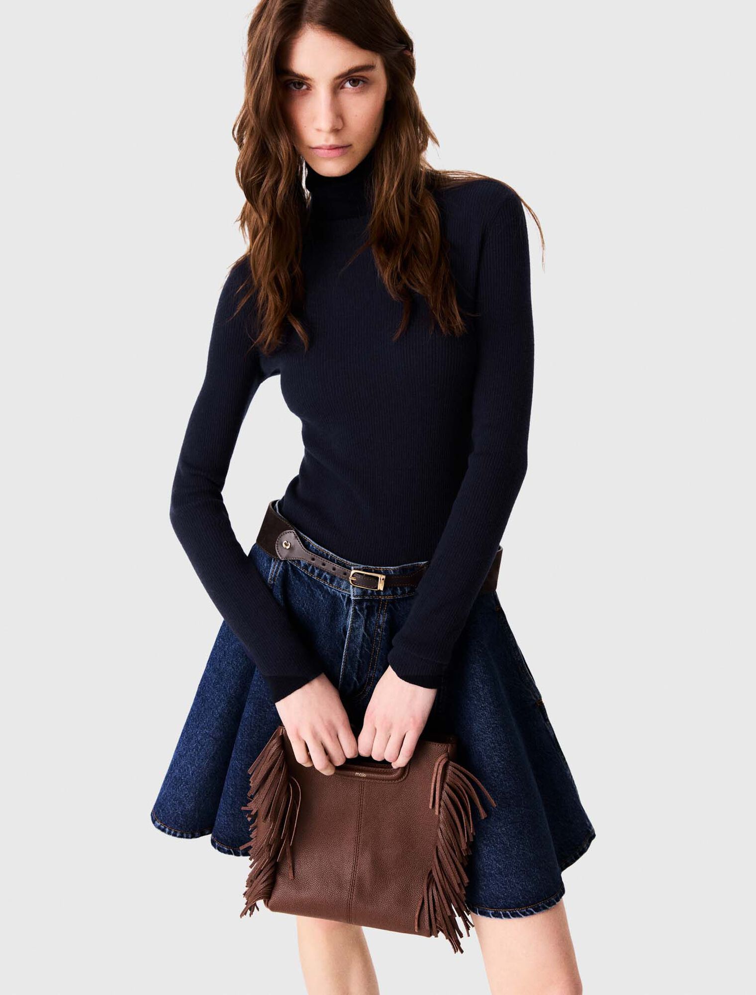 Second-skin high-neck jumper