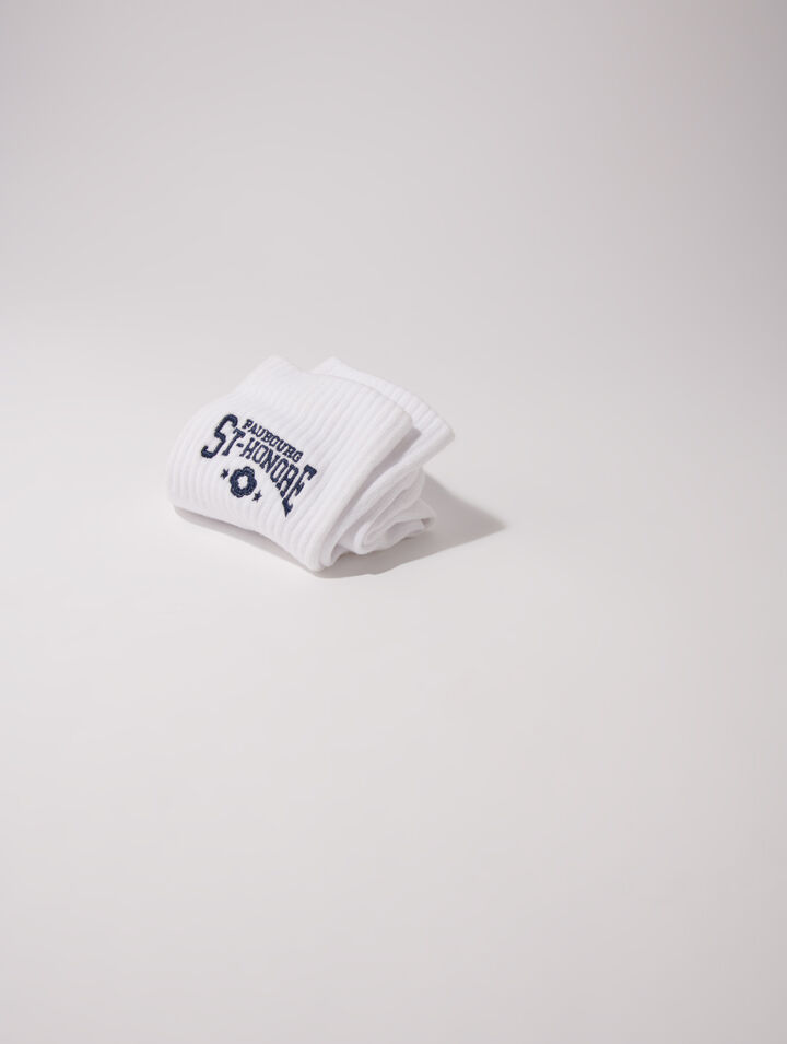 Saint Honoré embroidered socks