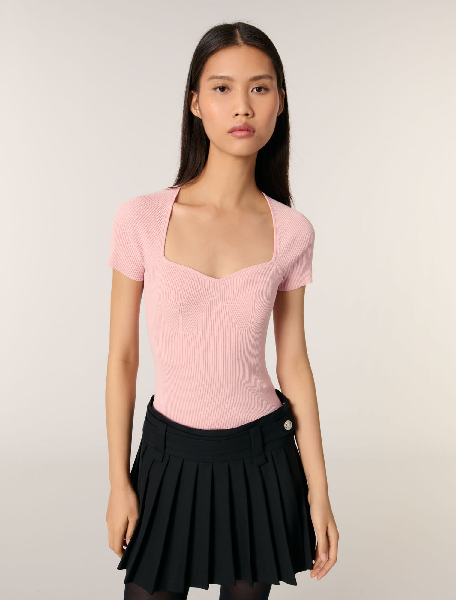 Rib knit top
