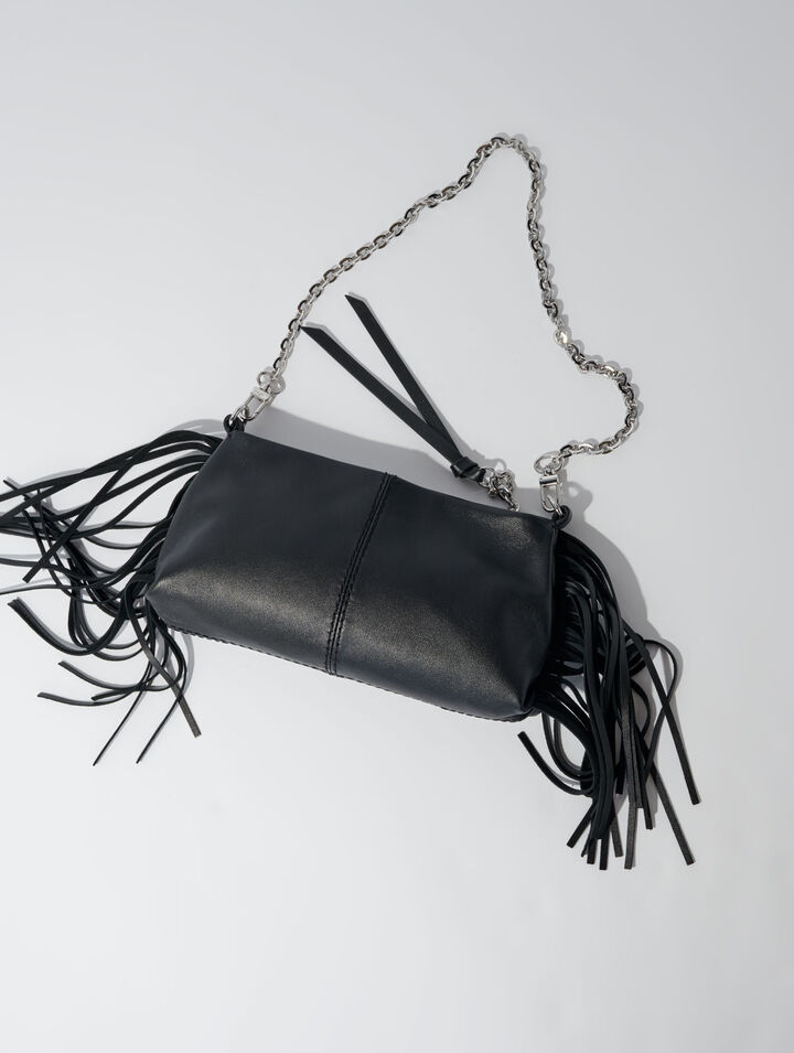 Miss M plain leather clutch bag