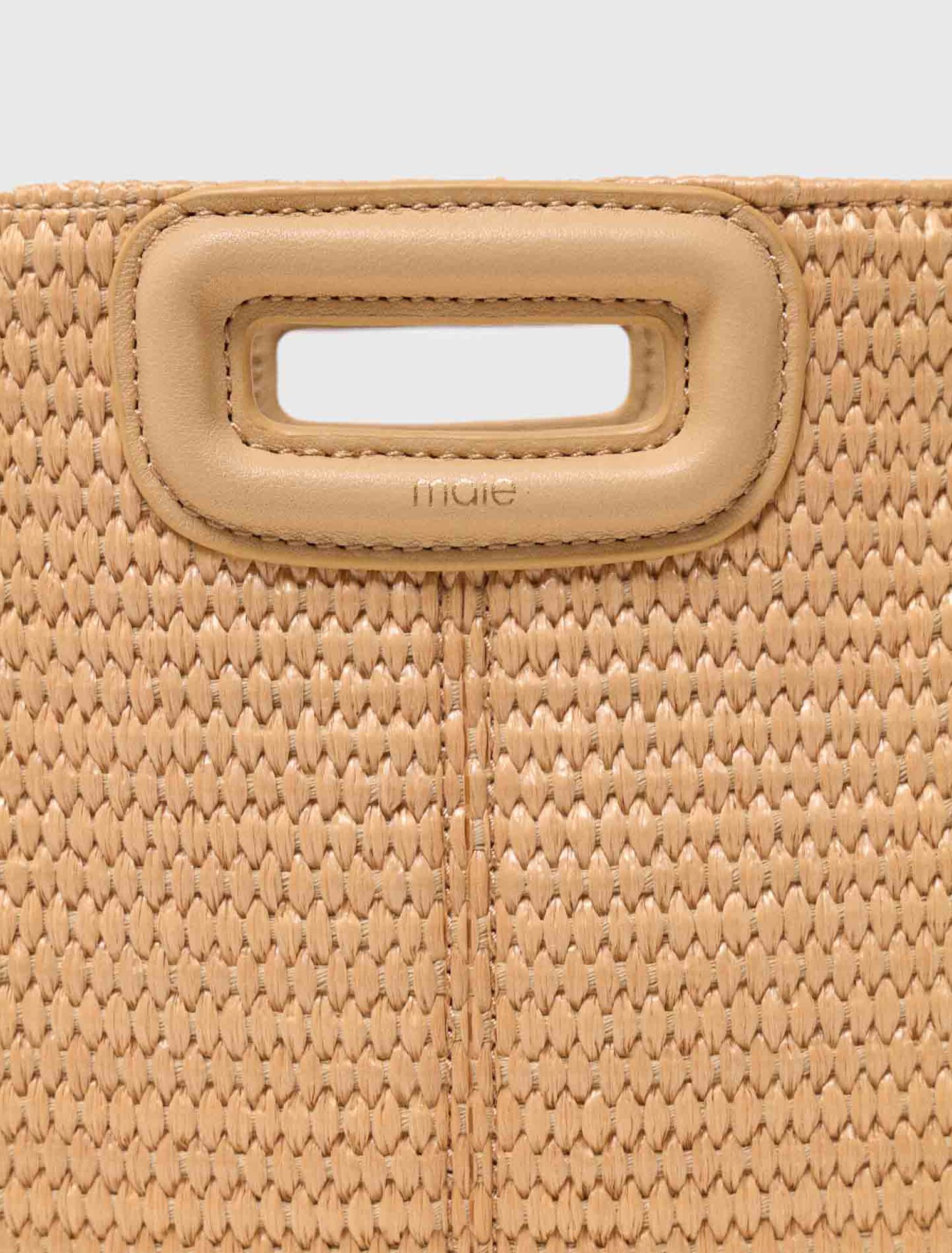 Raffia effect M Mini bag