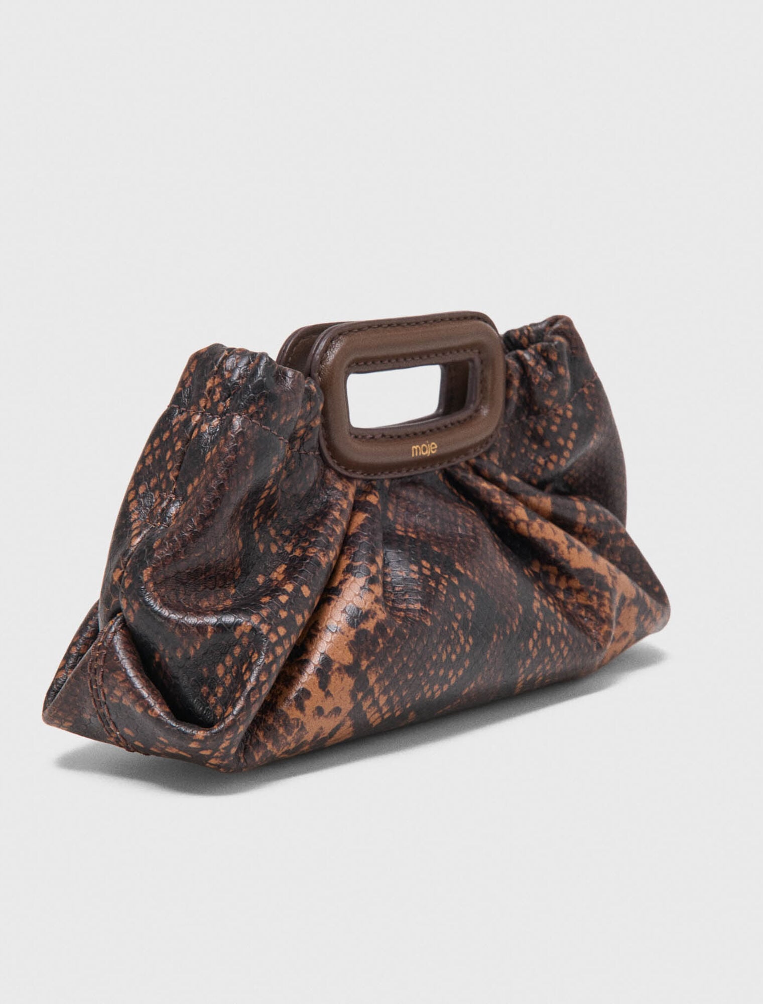 Milpli mini embossed leather pouch