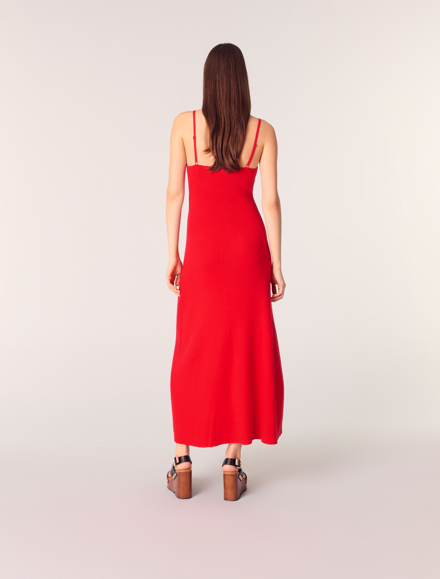 Rib knit maxi dress