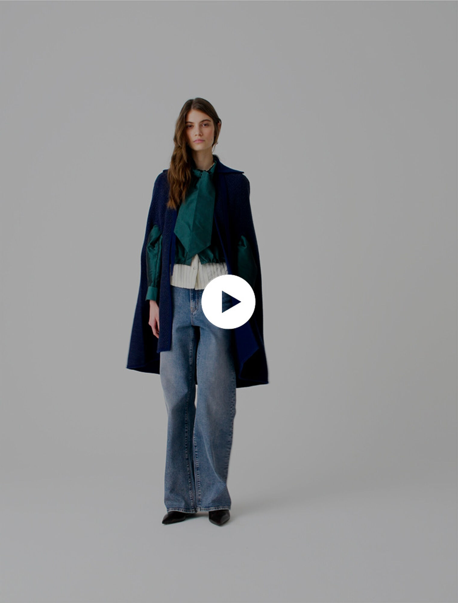 Longline cape cardigan