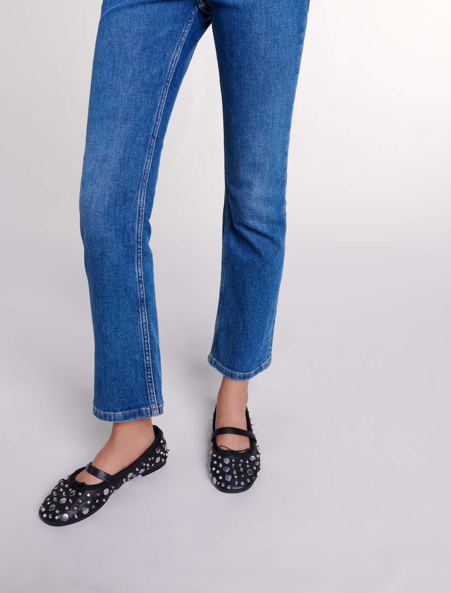 Studded ballet flats