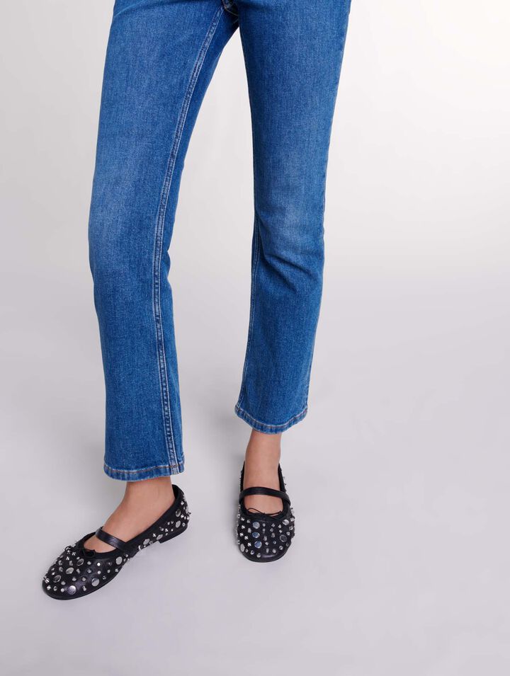 Studded ballet flats