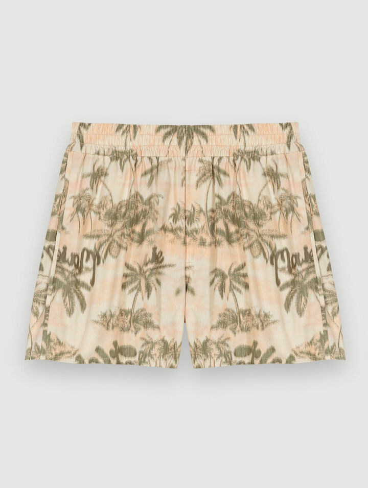 Palm tree pattern shorts