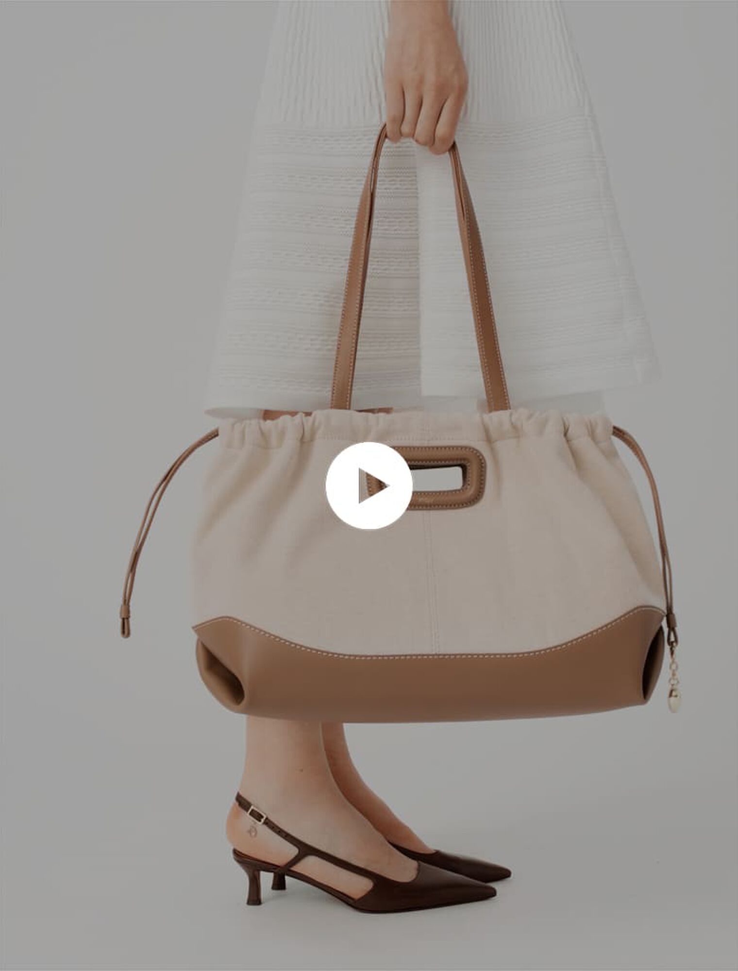 Milpli canvas and leather tote bag
