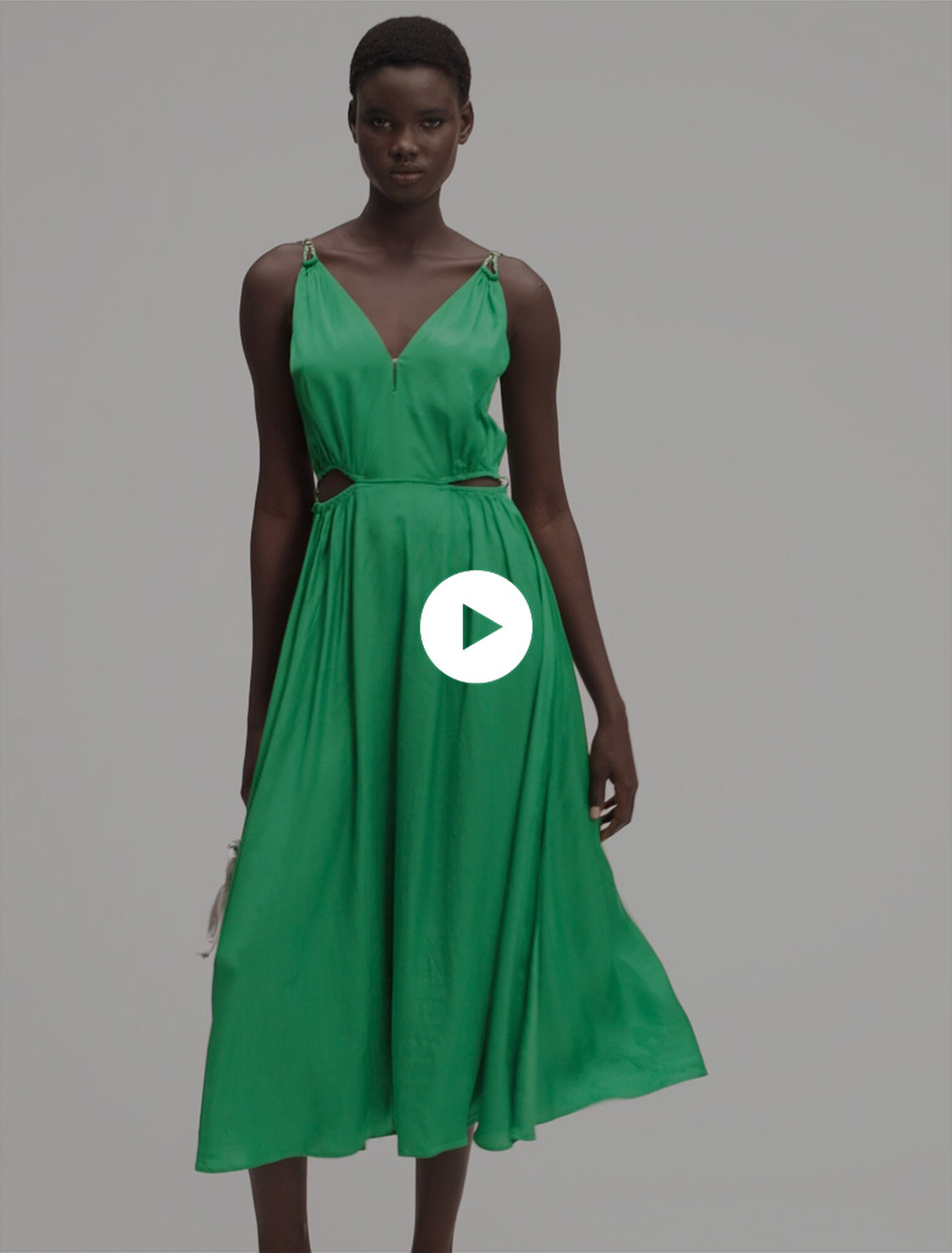Satin-look maxi dress