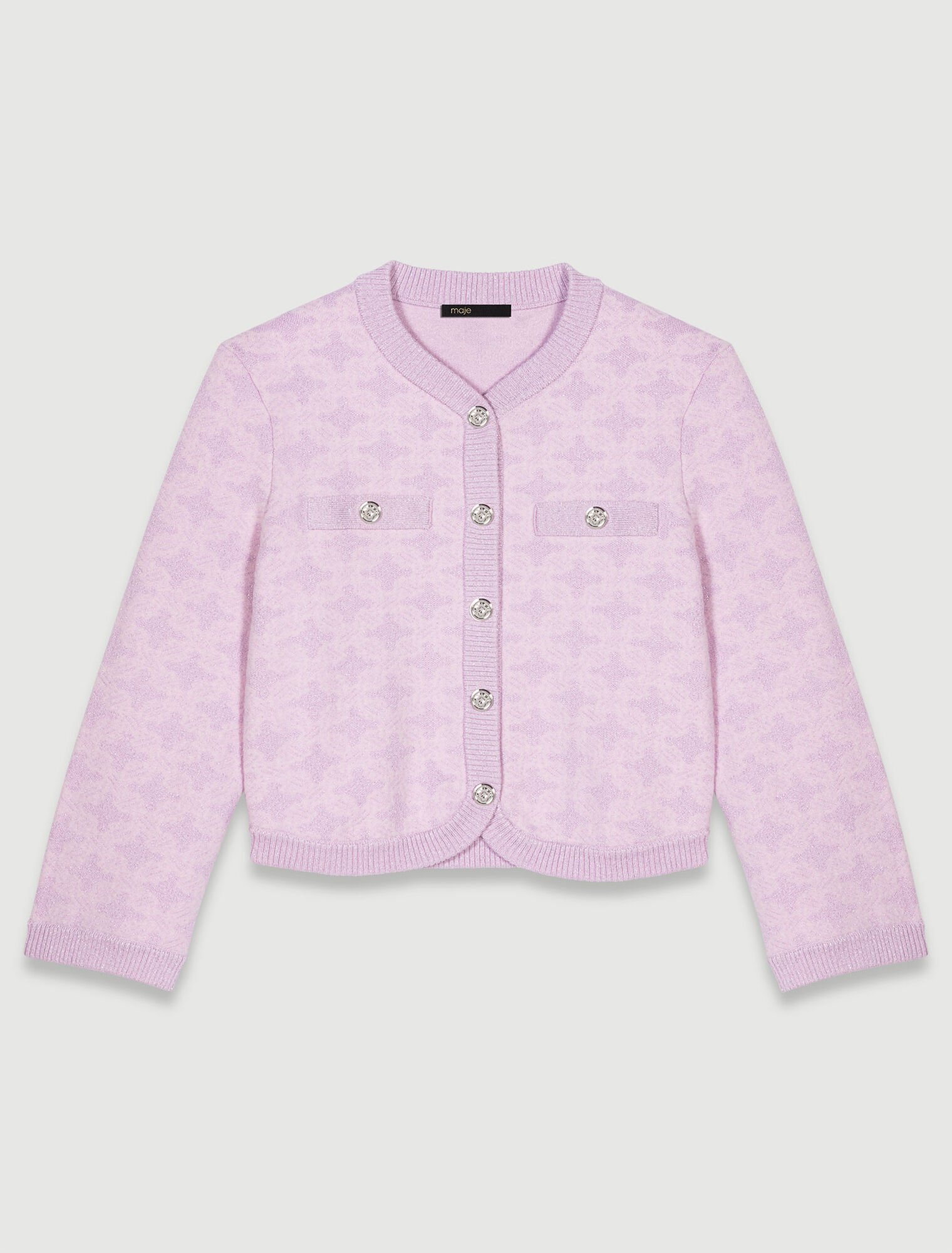 Cardigan in jacquard-effect knit