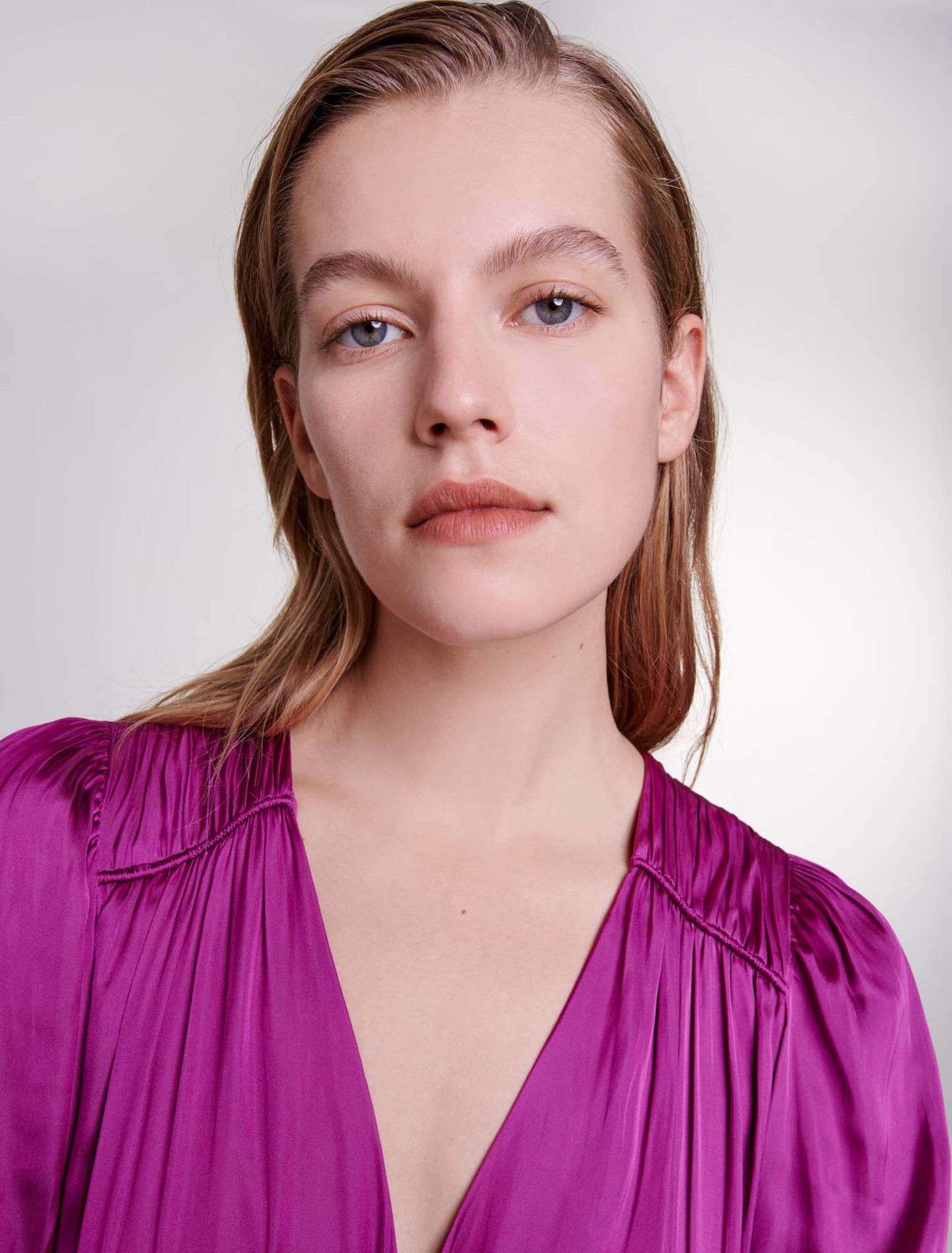 Short satin-look dress