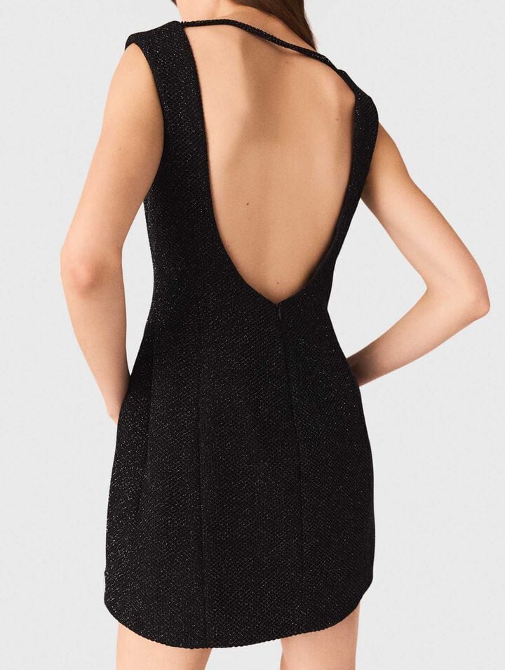 Rhinestone flared short dress