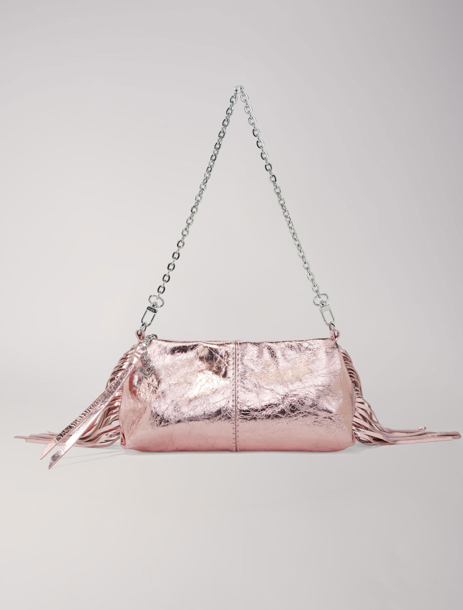 Metallic leather Miss M clutch bag