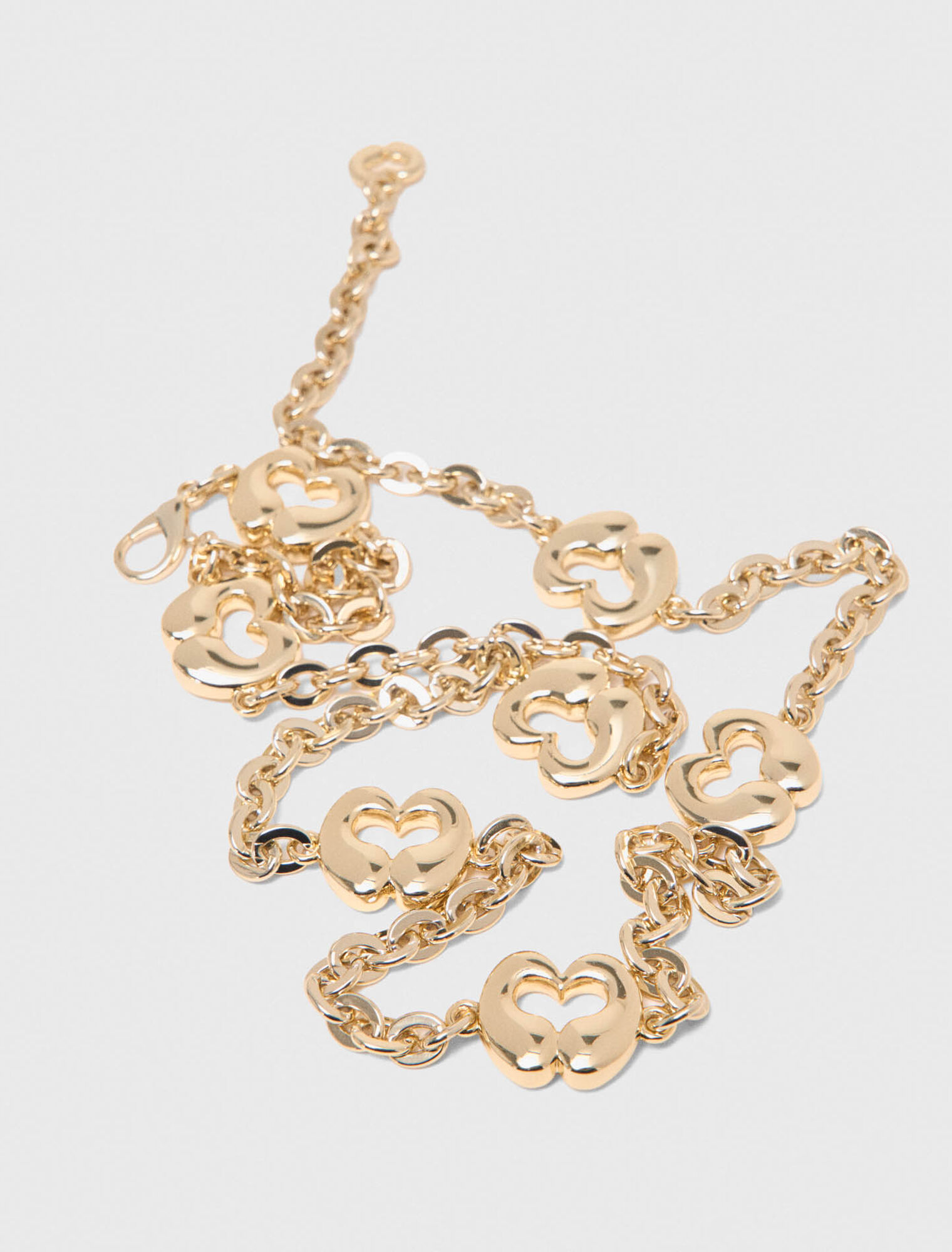 Chain belt with logo details