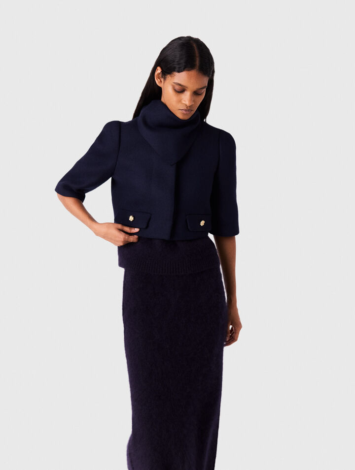 Short wool jacket