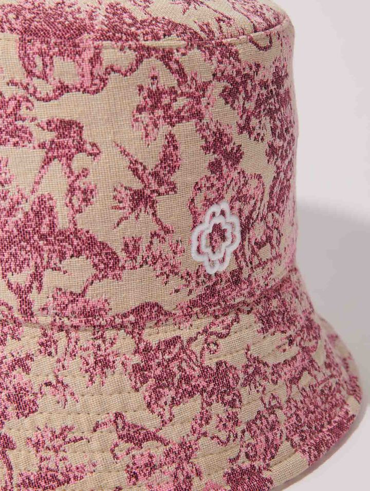 Patterned cotton bucket hat