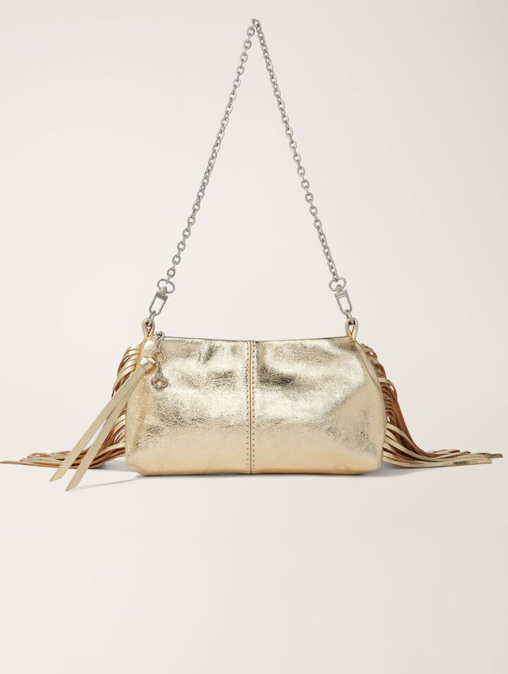 Metallic leather Miss M clutch bag