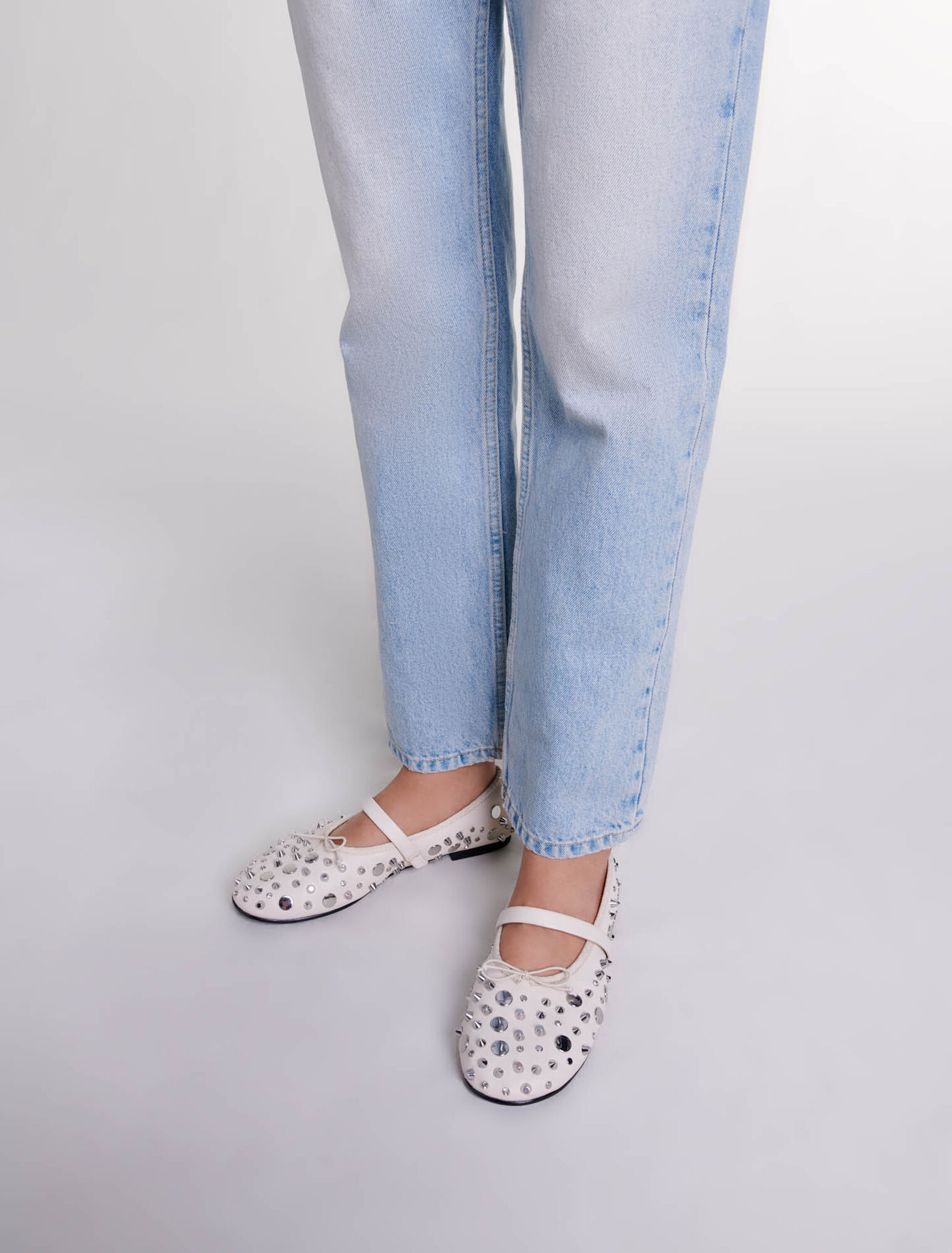 Studded ballet flats