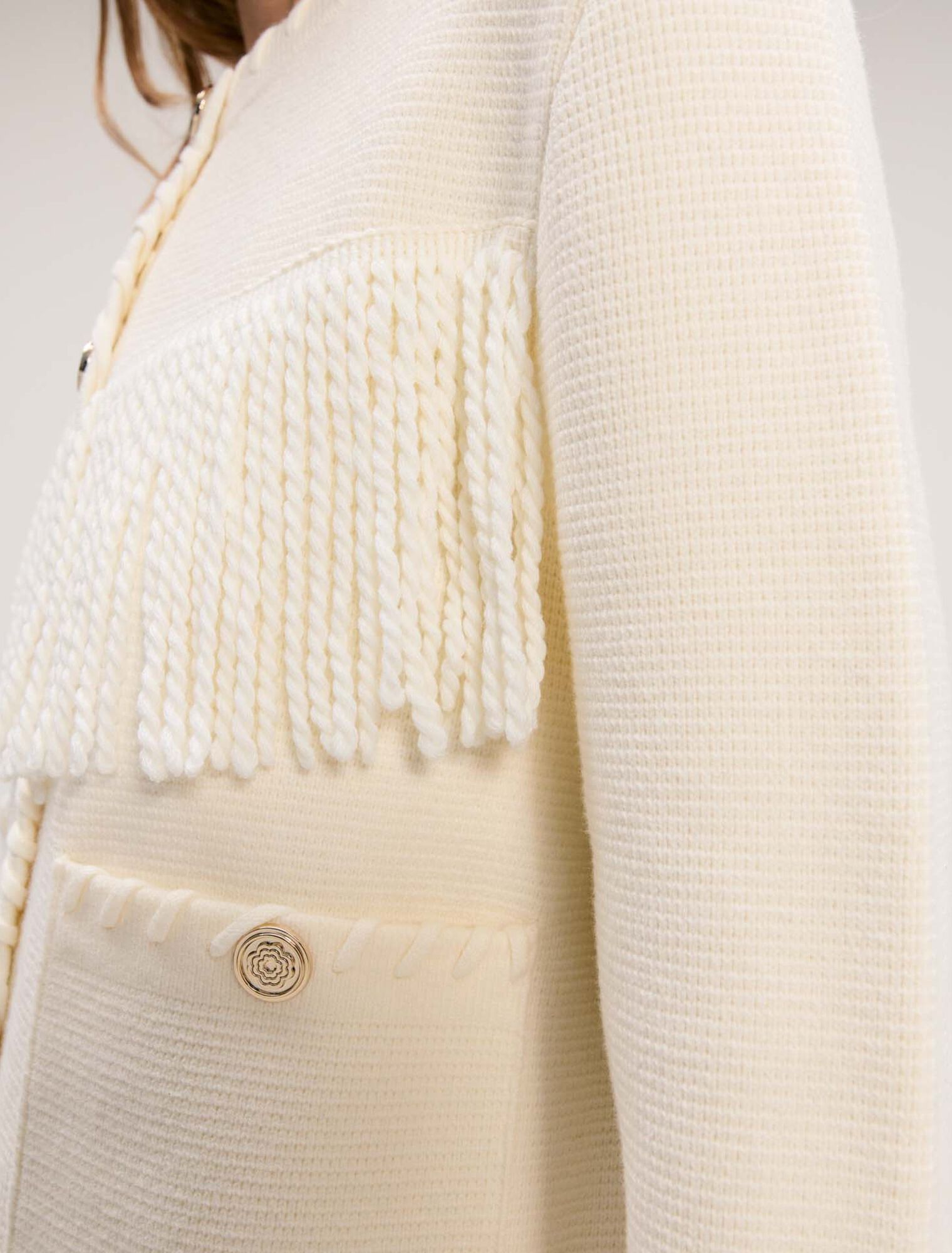 Fringed cardigan