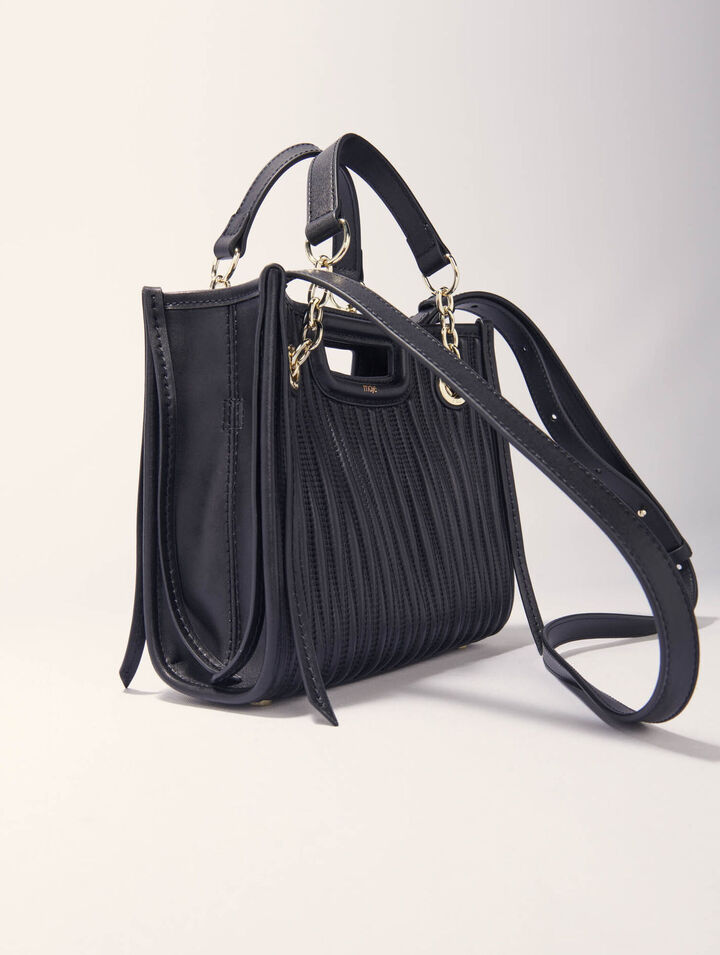 Mini quilted leather tote bag