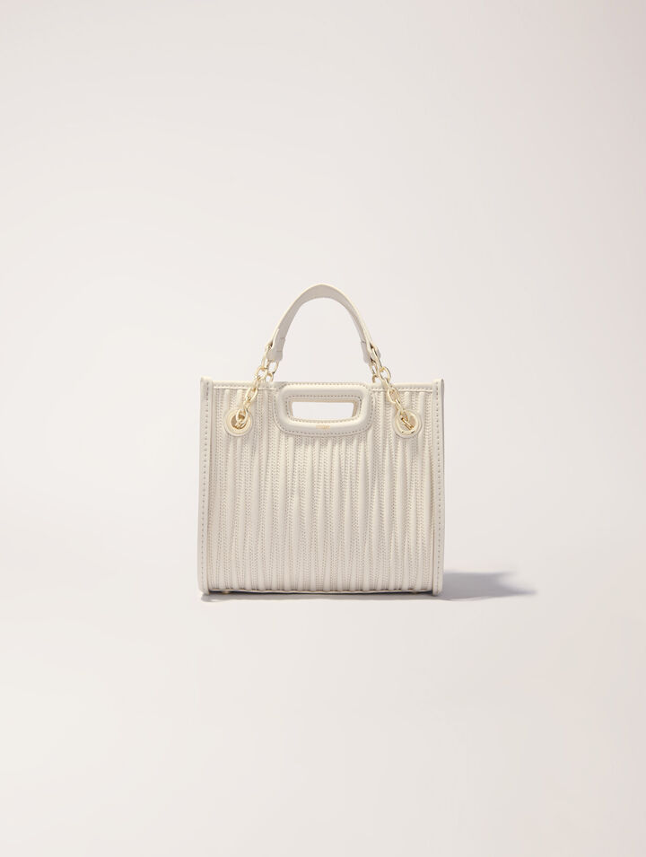 Mini quilted leather tote bag