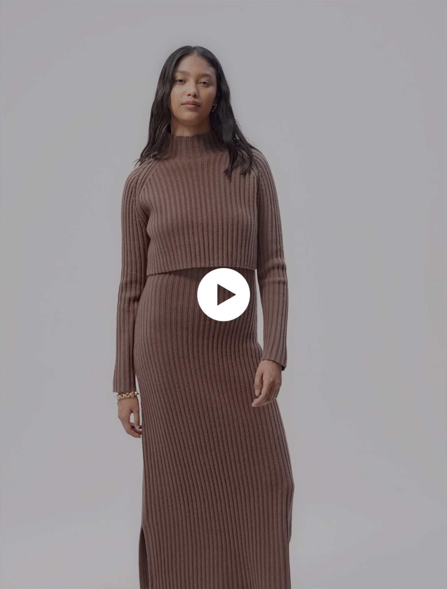 2-in-1 wool maxi dress
