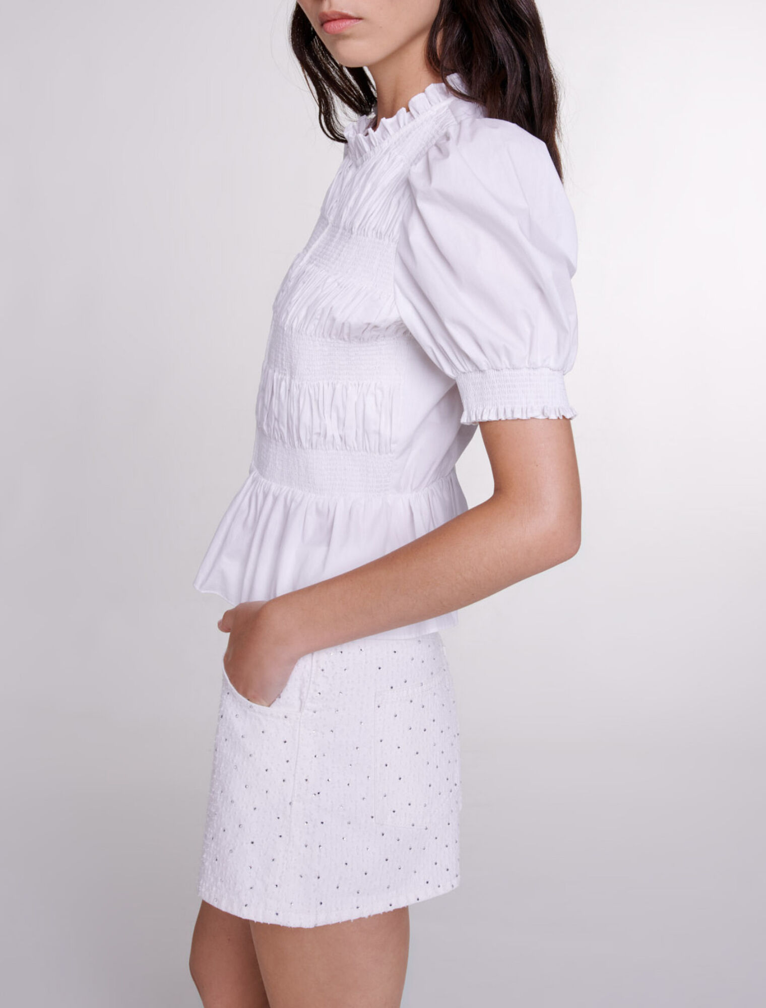 Smocked shirt