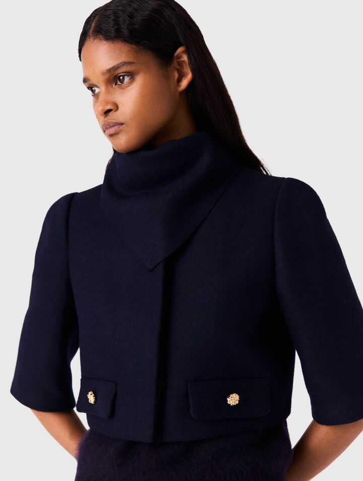 Short wool jacket