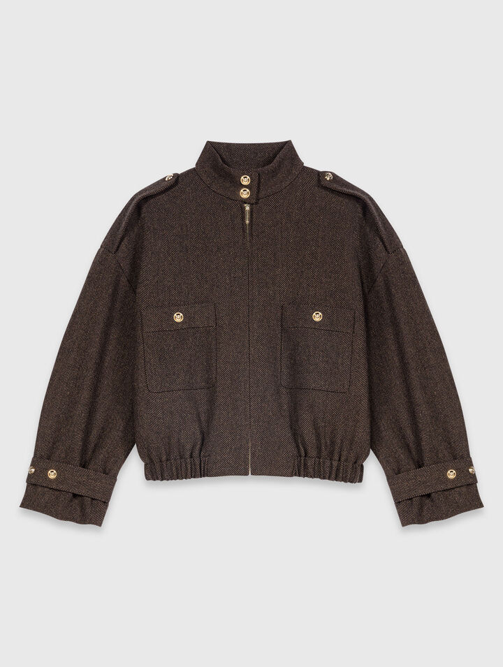 Oversized wool jacket