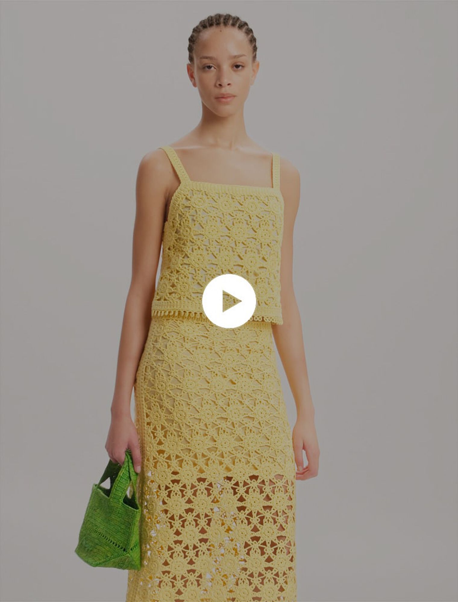 Long crochet skirt