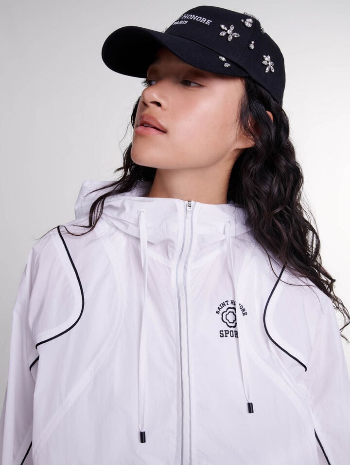 Cotton and rhinestone cap