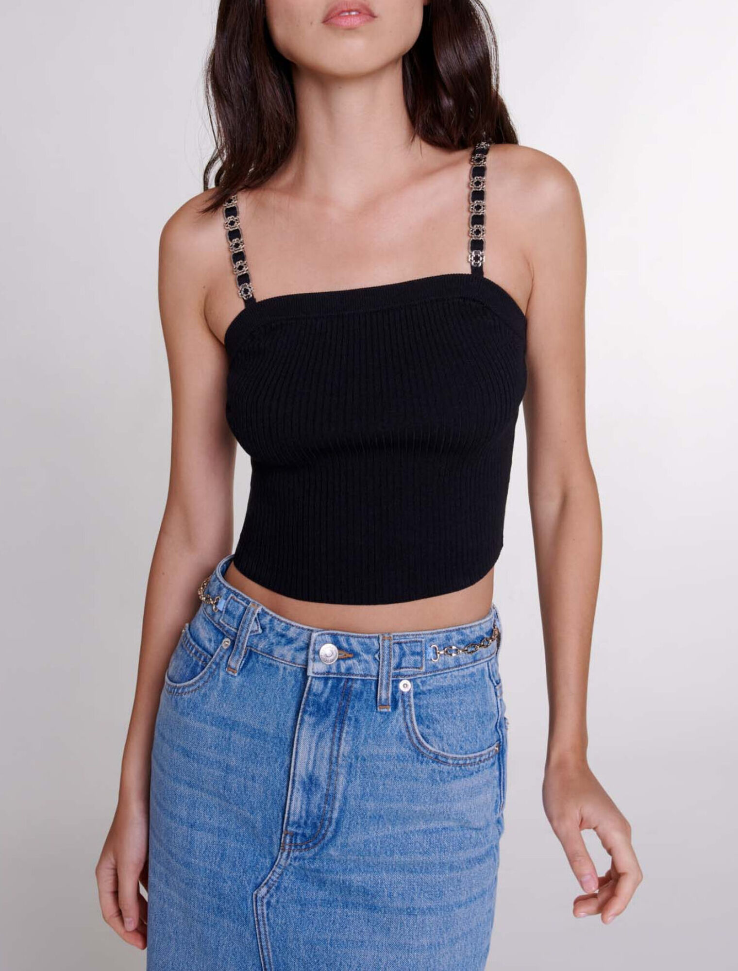 Crop top with removable straps Crop top with removable straps