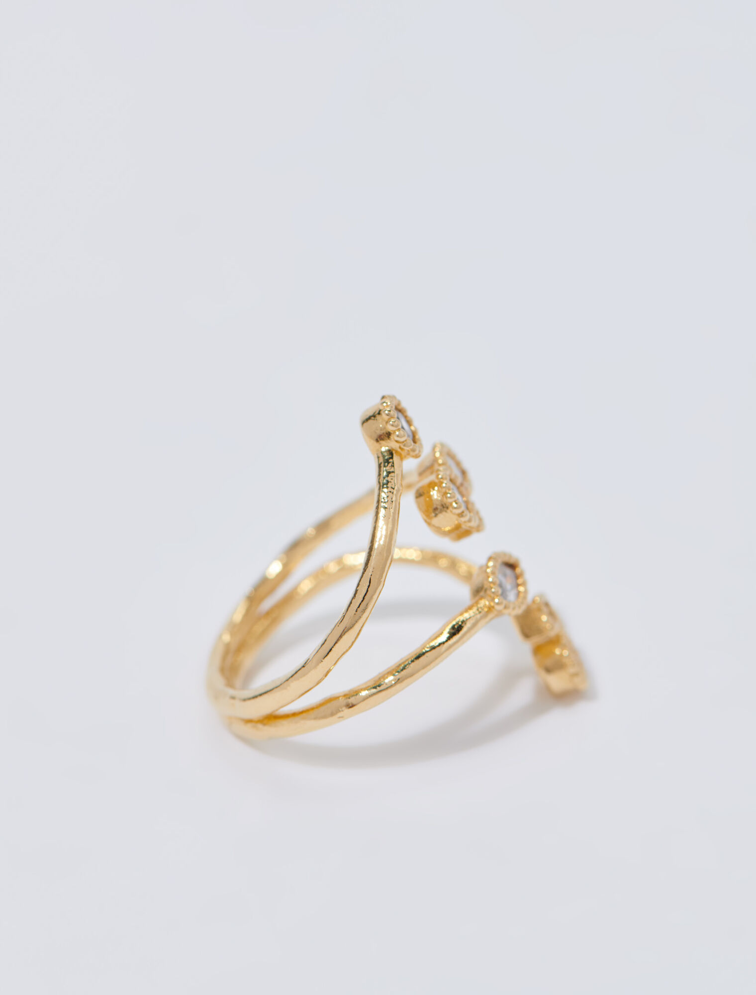 Rhinestone-embellished ring