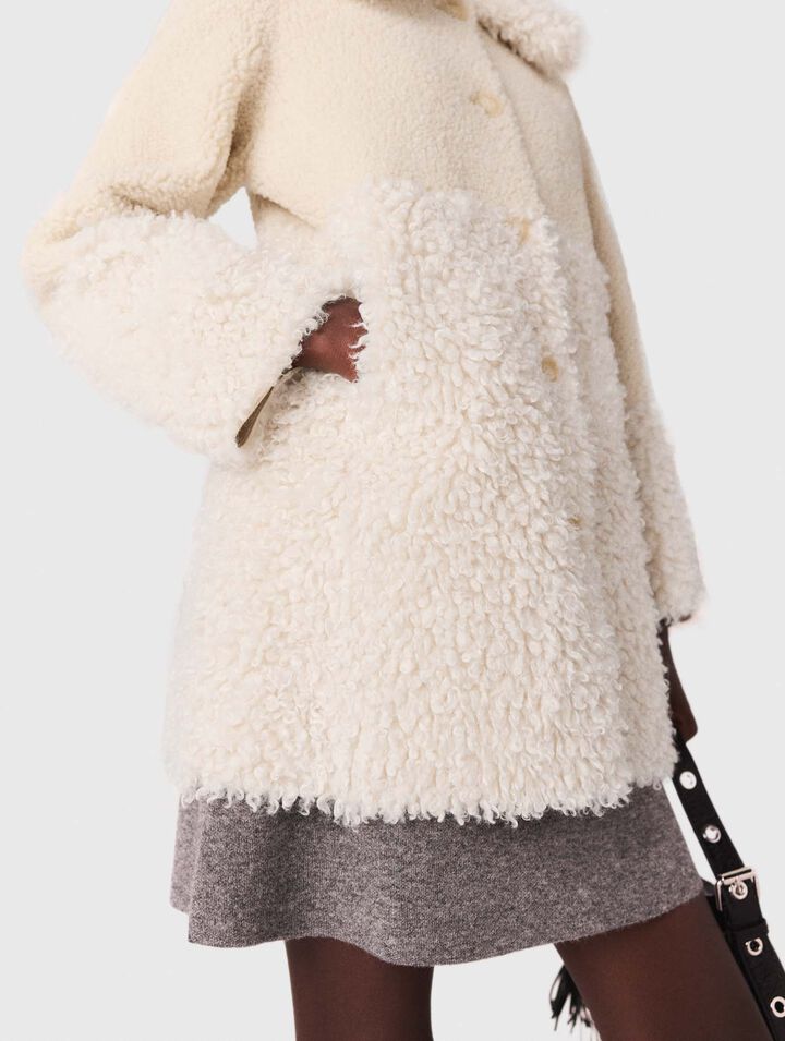 Long faux fur coat