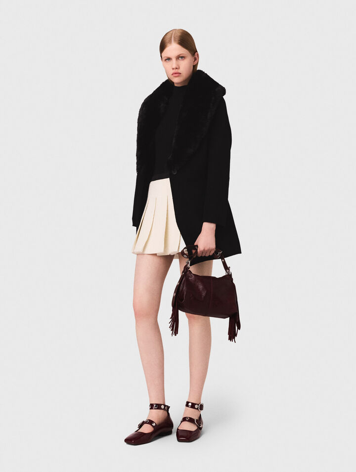 Double-faced mid-length coat