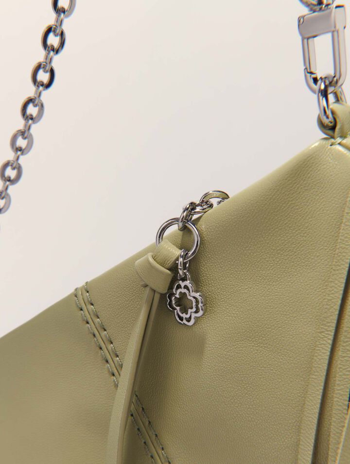 Miss M plain leather clutch bag