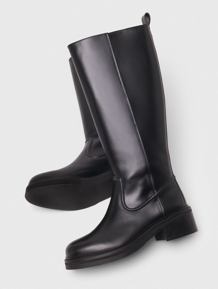 Leather boots